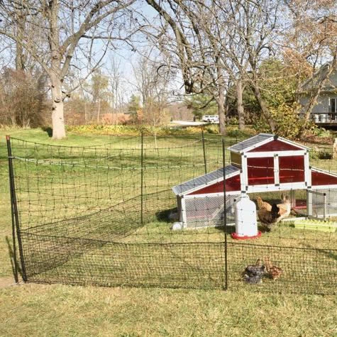 poultry netting fence post